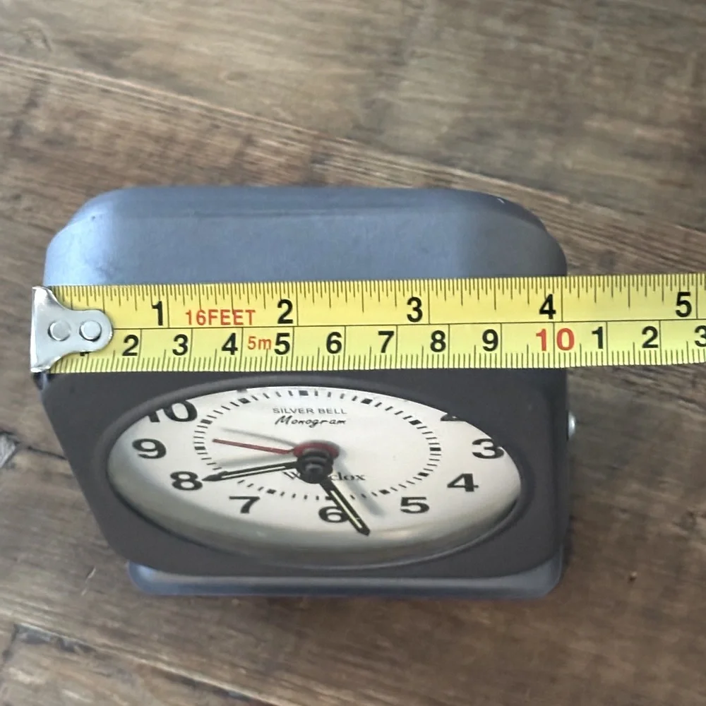 Vintage Westclox Metal Alarm Clock. Wind Up | Gray | 4.75x4 | EUC | Industrial